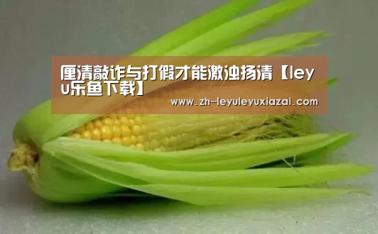 厘清敲诈与打假才能激浊扬清【leyu乐鱼下载】(图4) leyu乐鱼下载